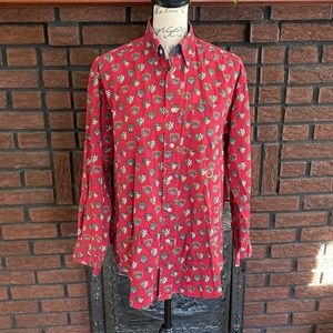 Vintage Tommy Hilfiger Crest Logo Cotton Long Sleeve Button Down Shirt Small